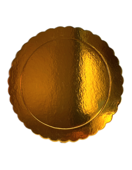 BASE TARTA REDONDA FINA ORO 25 CM