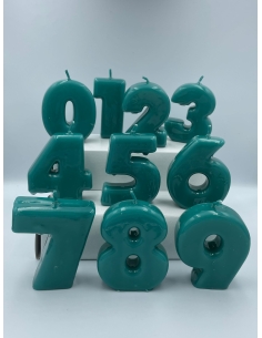 VELA TACO NUMBIG Nº 2 8CM VERDE