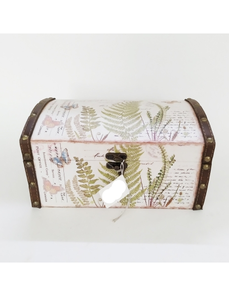 COFRE HOJAS VERDES Y MARIPOSAS PEQ