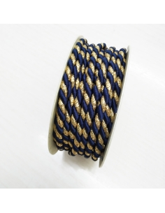 CINTA CUERDA ORO AZUL MARINO 474006350010 6MM X 10M