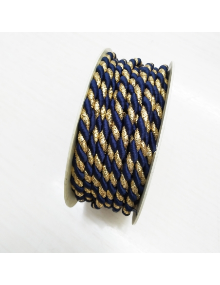 CINTA CUERDA ORO AZUL MARINO 474006350010 6MM X 10M