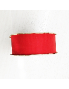CINTA ORGANZA ROJO 4CM X25M