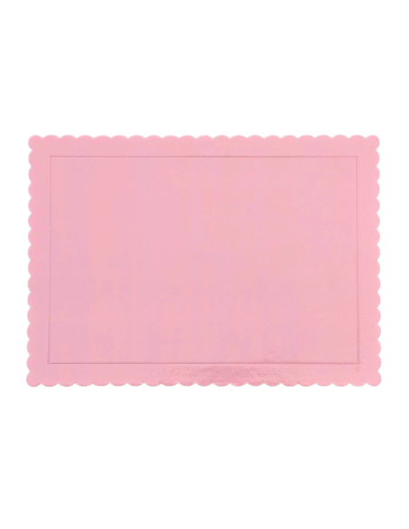 BASE TARTA RECTANGULAR ROSA BEBE 30X40 CM