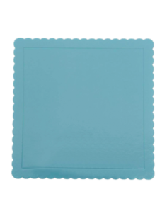 BASE TARTA CUADRADA AZUL CIELO 25X25 CM
