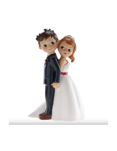 PAREJA NOVIOS ESPALDA CON ESPALDA 16 CM 305111