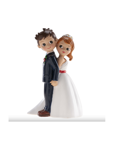 PAREJA NOVIOS ESPALDA CON ESPALDA 16 CM 305111