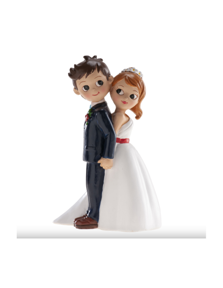 PAREJA NOVIOS ESPALDA CON ESPALDA 16 CM 305111