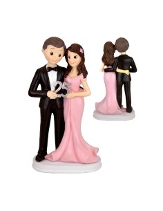 PAREJA NOVIOS 25 AÑOS VESTIDO ROSA