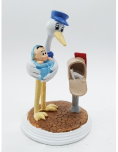 CIGUEÑA RESINA BUZON 14CM REF. NO0179 AZUL