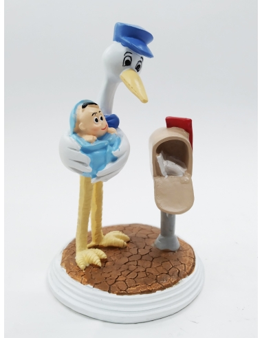 CIGUEÑA RESINA BUZON 14CM REF. NO0179 AZUL