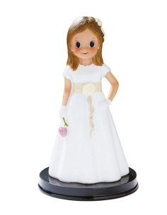 NIÑA COMUNION CINTURON CREMA Y ROSA MANO 201227