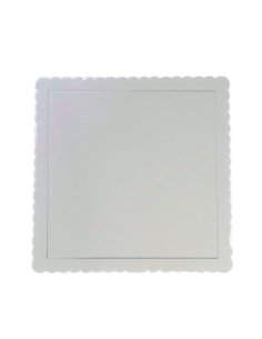 BASE TARTA CUADRADA PLATEADA 30X30 CM