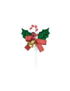 DECORACION NAVIDAD TREBOL BASTON P/50 U