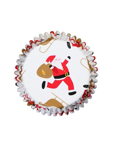 CAPSULAS METALIZADA PAPA NOEL VERDE 30U PME