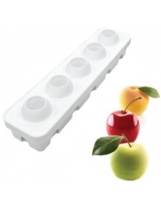 MOLDE SILIKOMART SILICONA MANZANA 60X55X115 ML 5 PCS