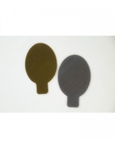 DISCO OVALADO ORO-PLATA10X6 PESTAÑA C/ 100 UNI