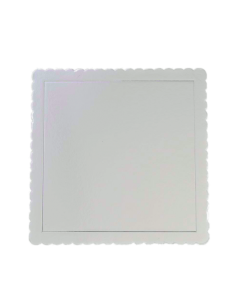 BASE TARTA CUADRADA PLATEADA 25X25 CM