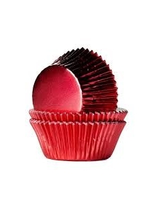 CAPSULA CUPCAKES ROJO METALIZADO P24