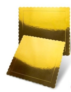 BASE TARTA CUADRADA ORO 20X20