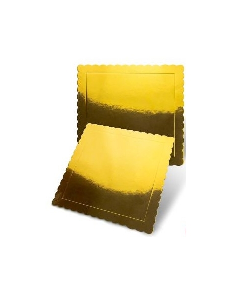 BASE TARTA CUADRADA ORO 20X20