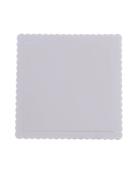 BASE TARTA CUADRADA BLANCA 20X20