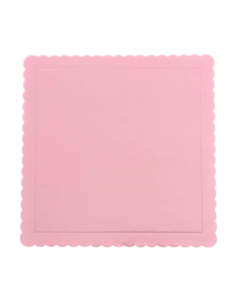 BASE TARTA CUADRADA ROSA 20X20