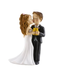 PAREJA NOVIOS COPA Y BESO 305120