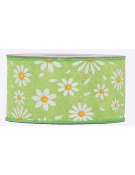 CINTA MARGARITAS VERDE 40MMX10M 4532M29