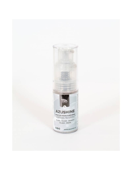 SPRAY POLVO PURPURINA PLATA AZUSHINE 10 GR