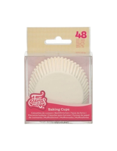 CAPSULAS CUPCAKES BLANCAS FUNCAKES 48 UND