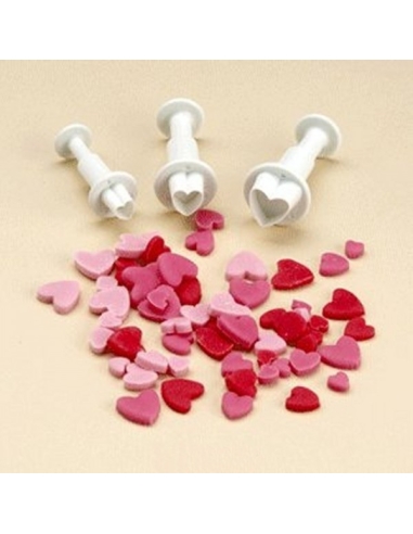 SET 3 CORTADORES CORAZONES CON EXPULSOR