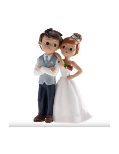 PAREJA NOVIOS CON FLOR 16CM 305113