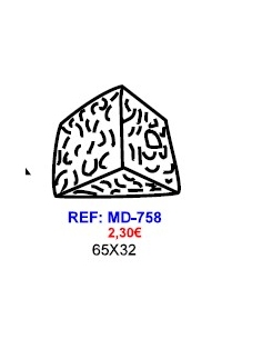 MOLDE CHOCOLATE TRIANGULO 3D GRANDE 2 CAVIDADES REF. MD-758