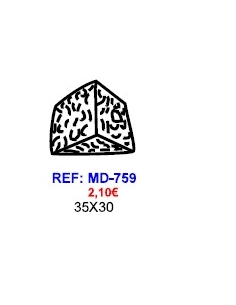 MOLDE CHOCOLATE TRIANGULO 3D PEQUEÑO 6 CAVIDADES REF. MD-759