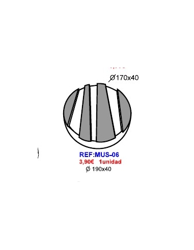 MOLDE CHOCOLATE MUS06 REDONDO 190X40CM