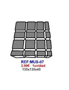 MOLDE CHOCOLATE MUS07 CUADRADO  135x135x40