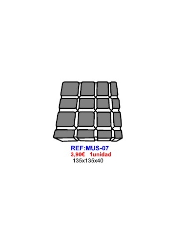 MOLDE CHOCOLATE MUS07 CUADRADO  135x135x40