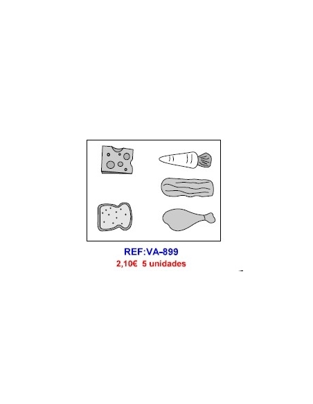 MOLDE CHOCOLATE COMIDA VARIADA VA-899