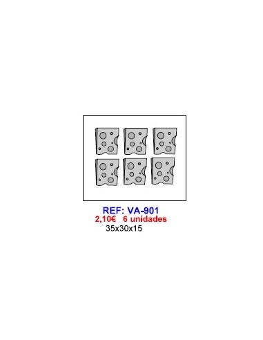 MOLDE CHOCOLATE CUÑAS QUESO AGUJEROS VA-901...