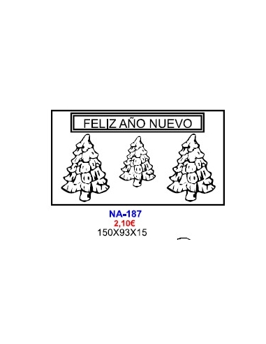 MOLDE CHOCOLATE FELIZ AÑO NUEVO NA-187