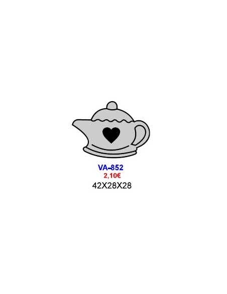 MOLDE CHOCOLATE TETERA VA-852 6 CAVIDADES