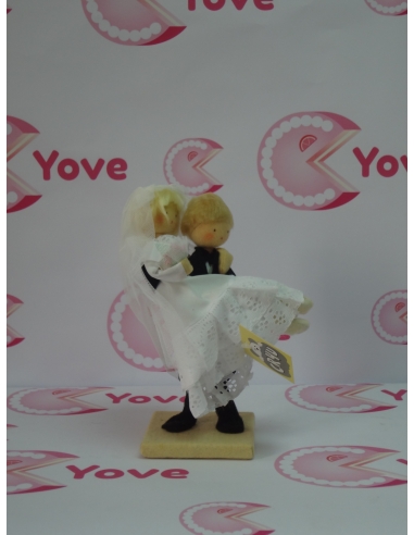 PAREJA NOVIOS GRANDES NOVIA EN BRAZOS RF.362 CRYU