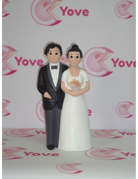 PAREJA NOVIOS PAPEL MACHE GRANDE 30 CM