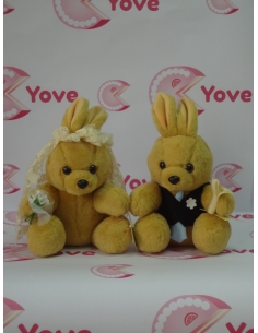 PAREJA NOVIOS CONEJOS MARRONES R: 495