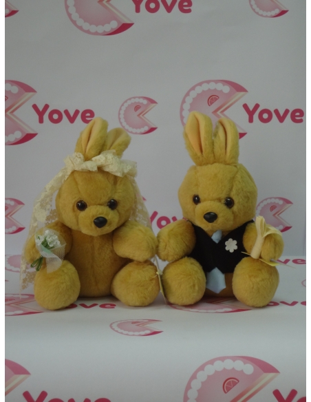 PAREJA NOVIOS CONEJOS MARRONES R: 495