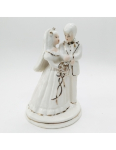 PAREJA NOVIOS CERAMICA BLANCO 14 CM