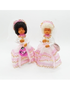 NIÑAS COMUNION RUBIA MORENA VESTIDOS ROSA