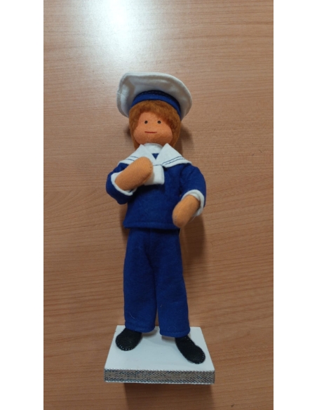 NIÑO COMUNION MARINERO AZUL GORRO BLANCO