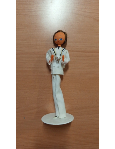 NIÑO COMUNION ALARGADO PEANA REDONDA BLANCA 20CM