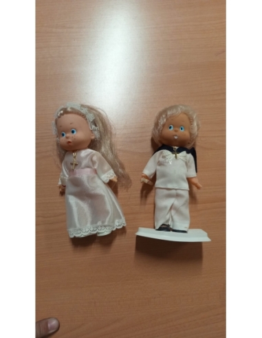 NIÑA Y NIÑO COMUNION BLANCO 13 CM